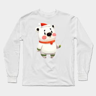 Cute Polar Bear Drawing Long Sleeve T-Shirt